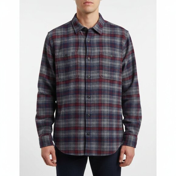 Roots Brushed Cotton Plaid Long Sleeve Shirt Size XL - Picture 1 of 10